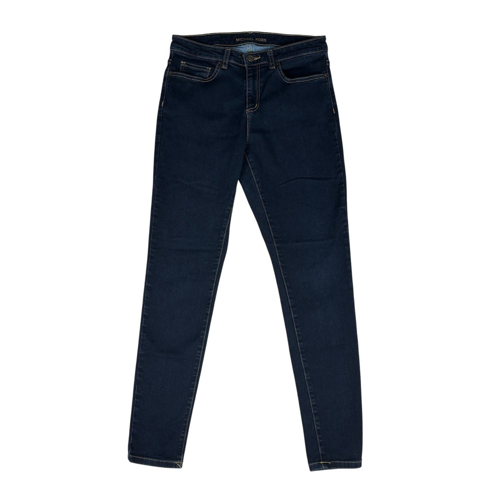 Michael Kors Izzy Skinny Jeans Womens 8 Dark Wash Stretch Denim Mid Rise